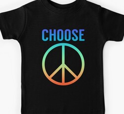 Choose Peace Rainbow Color Design for Peace Loving People