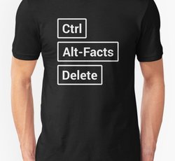 Ctrl Alt-Facts Delete - White Design Against Alternative Facts