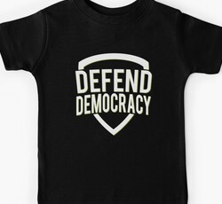 Defend Democracy Shield Bold Minimalist Design