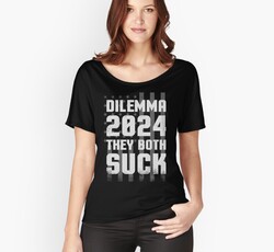 Dilemma 2024 They Both Suck Grunge Flag US Election Sarcasm