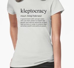 Kleptocracy Definition Black Design - Government with Corrupt Rulers