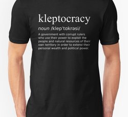 Kleptocracy Definition White Design - Government with Corrupt Rulers