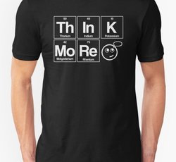 Think More - White Periodic Table Science Design