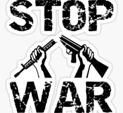 Stop War Broken Gun - Black Design for Peace Loving People