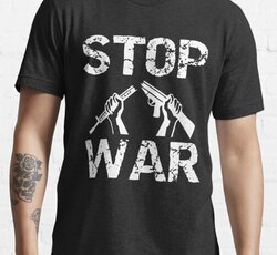 Stop War Broken Gun - White Design for Peace Loving People