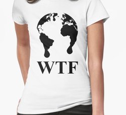 WTF Melting Planet Earth Climate Change Awareness Design Black